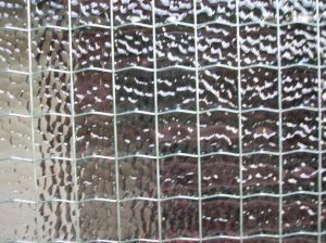 wired patterned glass 